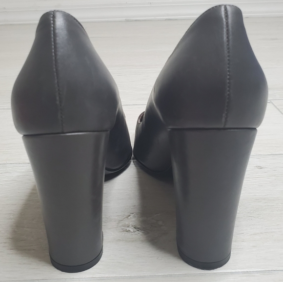LUCA LUCA Block Heel Pointed Toe Pump In Gray 10. - Picture 4 of 9